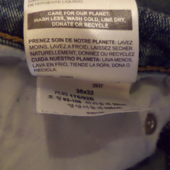 DENIZEN from LEVI'S 231 Athletic- 5-Pocket - Denim Jeans  Size: 36/32-Flat Front - Picture 12 of 13